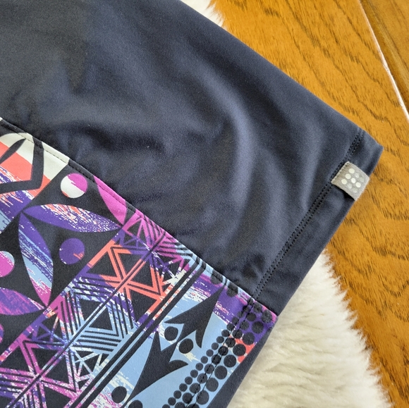 Title Nine Diamalete Dress Blue Fierce Sky Captain Print Racerback Bra Sz Small - Picture 2 of 10